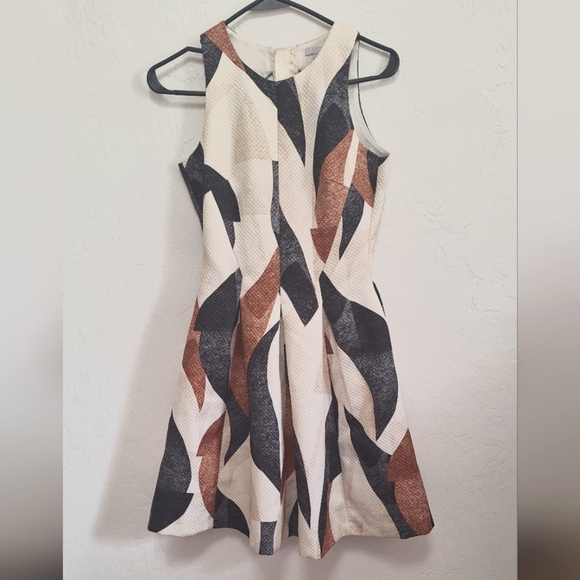 H&M Cutout Short A-Line Multicolor Women's Mini Dress Size 4 - Picture 2 of 5
